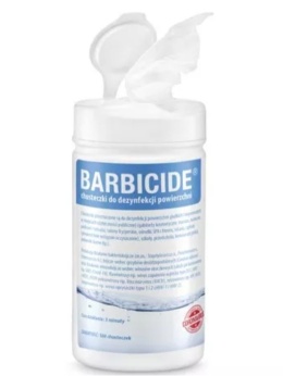 BARBICIDE Chusteczki do dezynfekcji wszystkich powierzchni niezawierające alkoholu, 100 szt