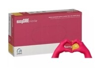 Rękawiczki nitrylowe BEZPUDROWE easyCARE berry ZARYS MALINOWE r.M 100 szt.
